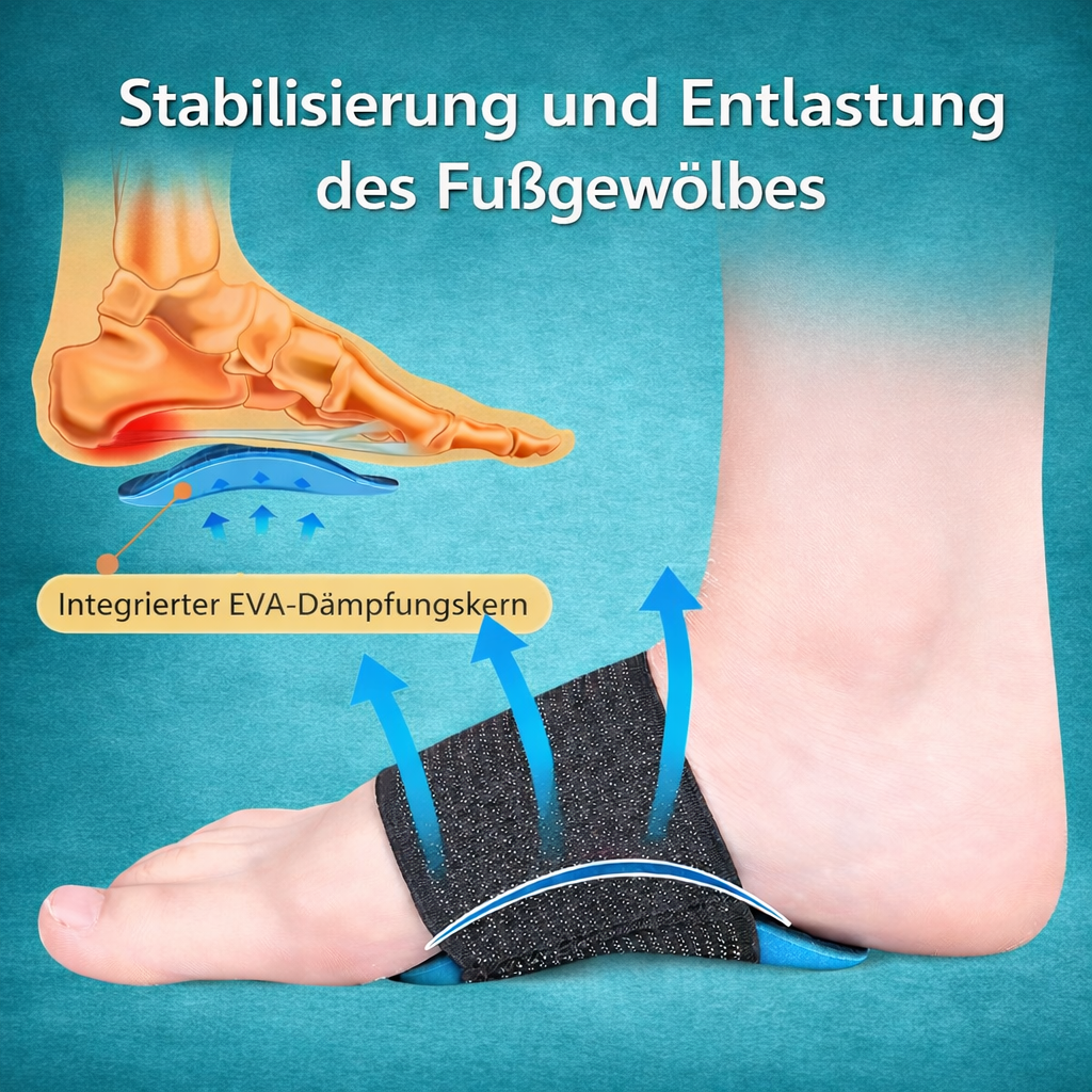 ArchRelief™ Fußgewölbestütze gegen Plantarfasziitis & Senkfuß | 1 Paar