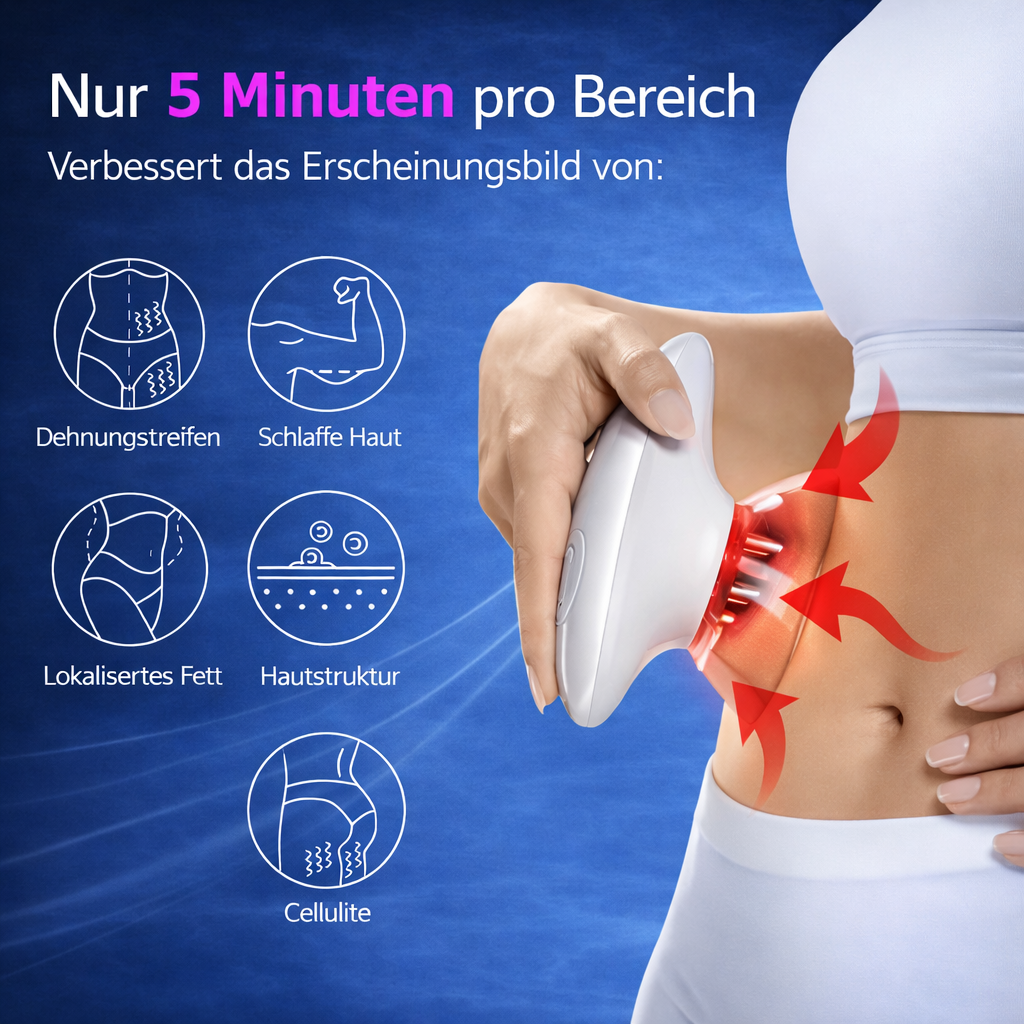 BodySculpt Pro™ 3-in-1 Anti-Cellulite Gerät mit Vakuum & Rotlicht