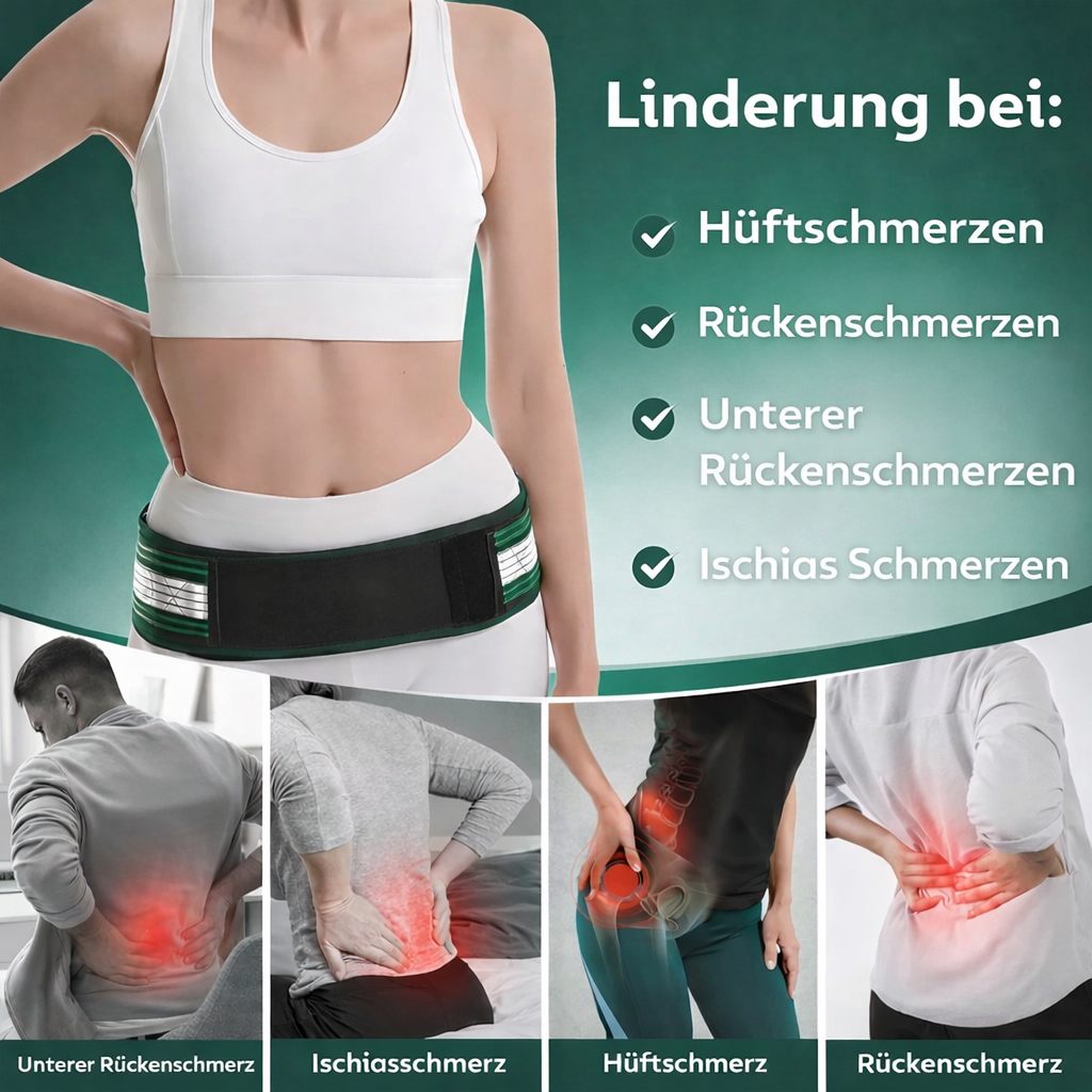 Chirogürtel™ Rückenstützgürtel – Gezielte LWS & ISG Entlastung bei Ischias & unteren Rückenschmerzen