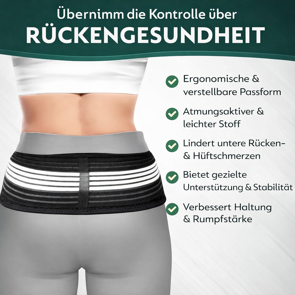 Chirogürtel™ Rückenstützgürtel – Gezielte LWS & ISG Entlastung bei Ischias & unteren Rückenschmerzen