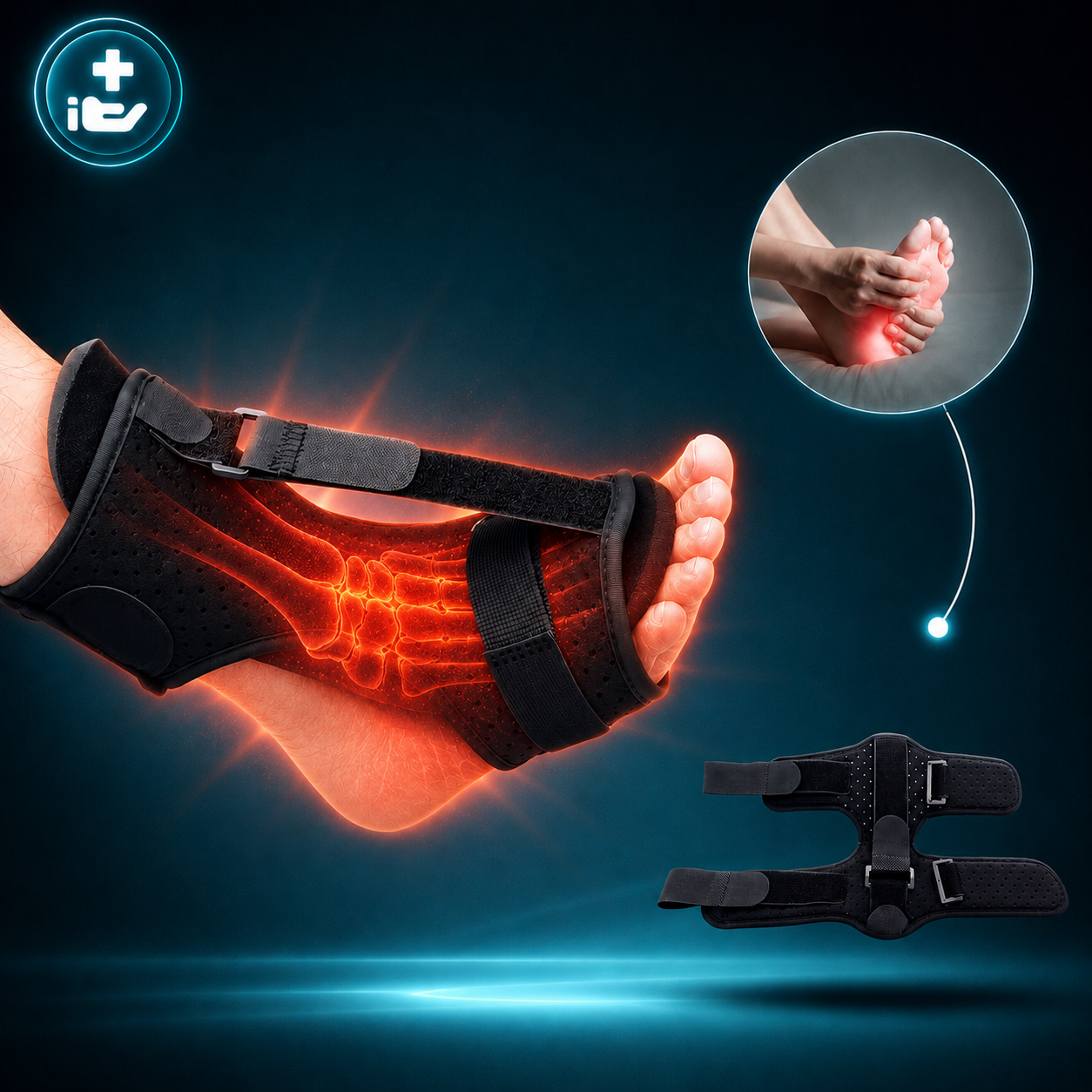 Heelora™ Nachtschiene für Fuß, Ferse & Plantarfaszie