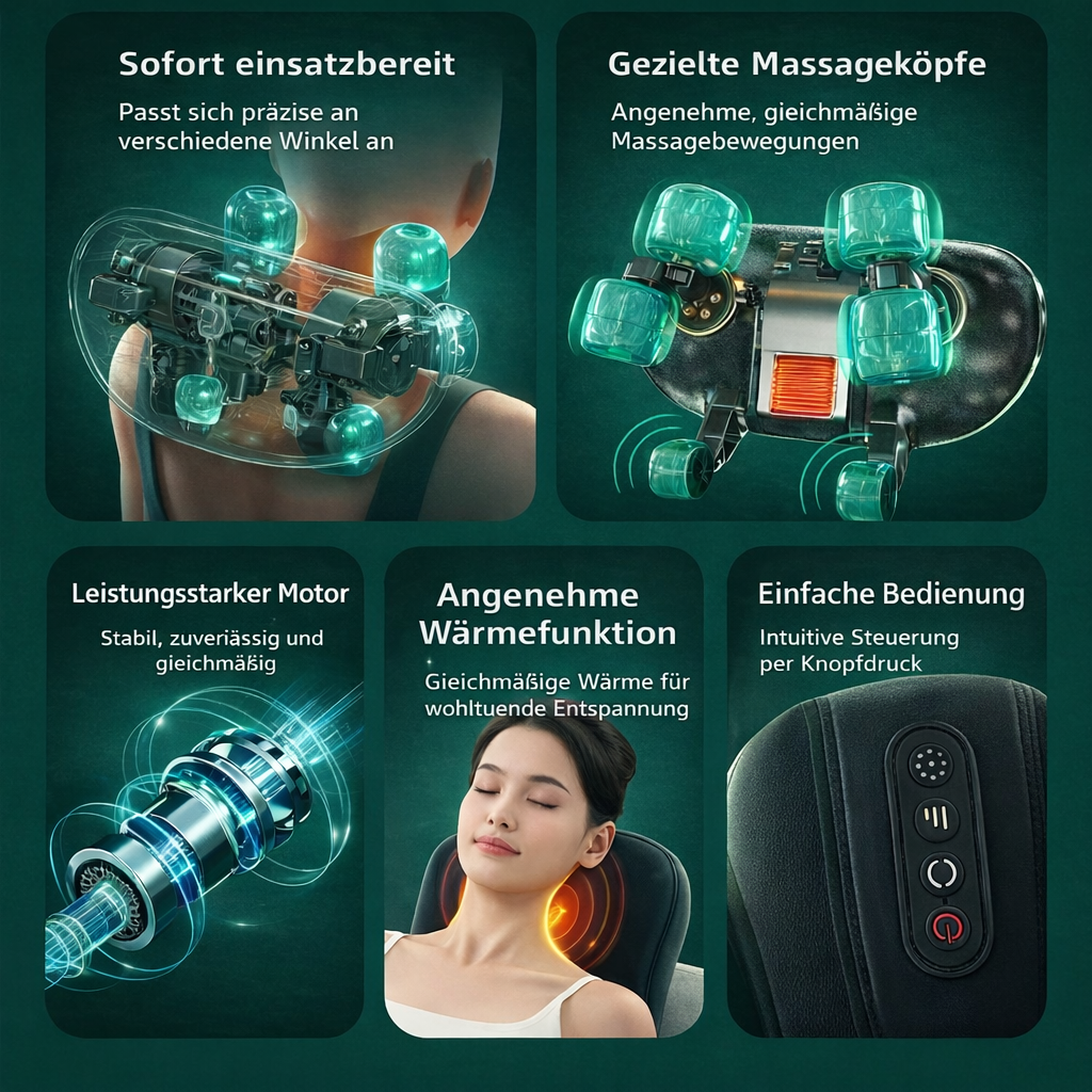 Lymphora™ Massagegerät für Nacken & Gesicht – Sanfte Wärme & Wohlgefühl