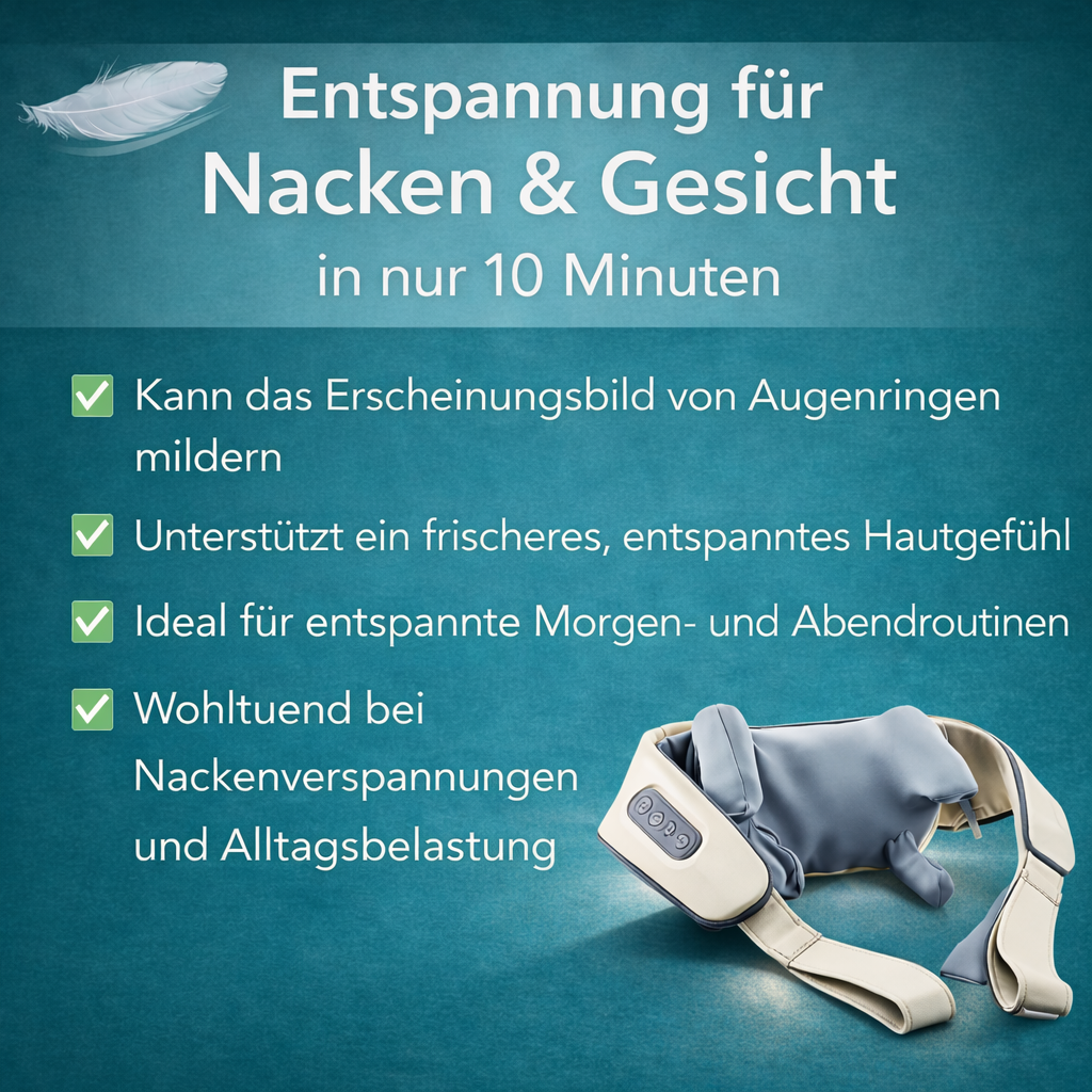 Lymphora™ Massagegerät für Nacken & Gesicht – Sanfte Wärme & Wohlgefühl