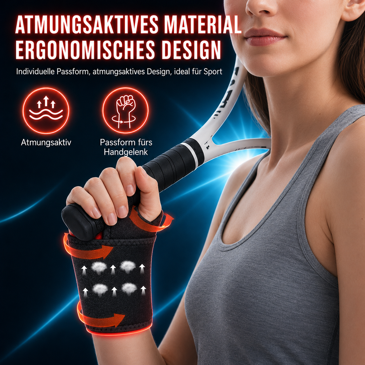 NervoFlow™ Handgelenkband mit Lichttherapie – Für Karpaltunnel & beanspruchte Hände